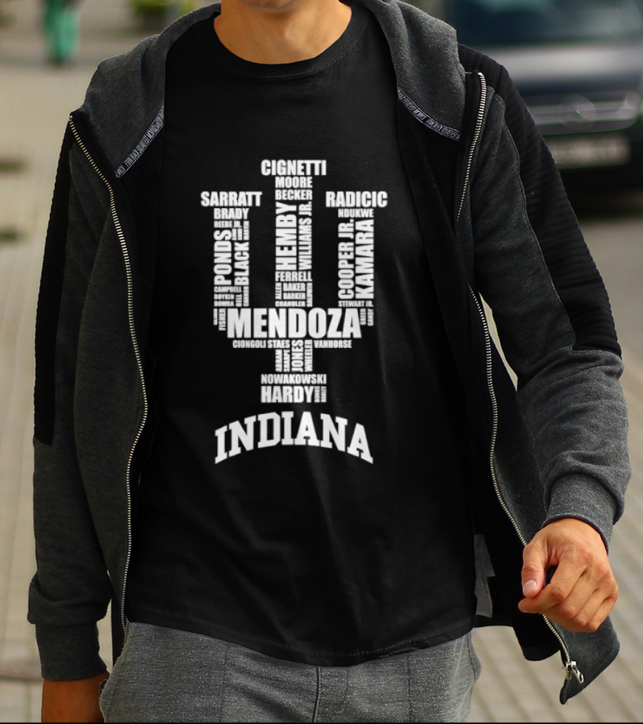 Indiana Hoosiers Mendoza Gonzalez Baseball Team Names T-Shirt