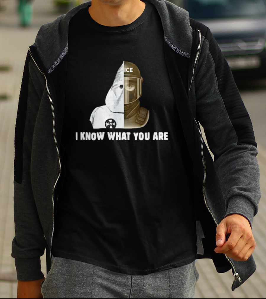 Abolish ICE Social Justice I Know What You Are KKK Comparison T-Shirt