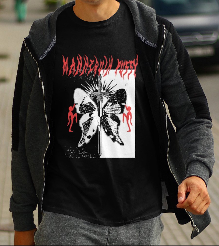 Mannequin Pussy Butterfly Gothic Aesthetic With Dancing Figures T-Shirt