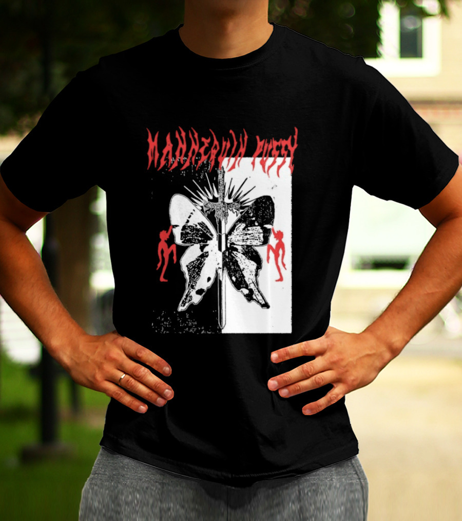 Mannequin Pussy Butterfly Gothic Aesthetic With Dancing Figures T-Shirt