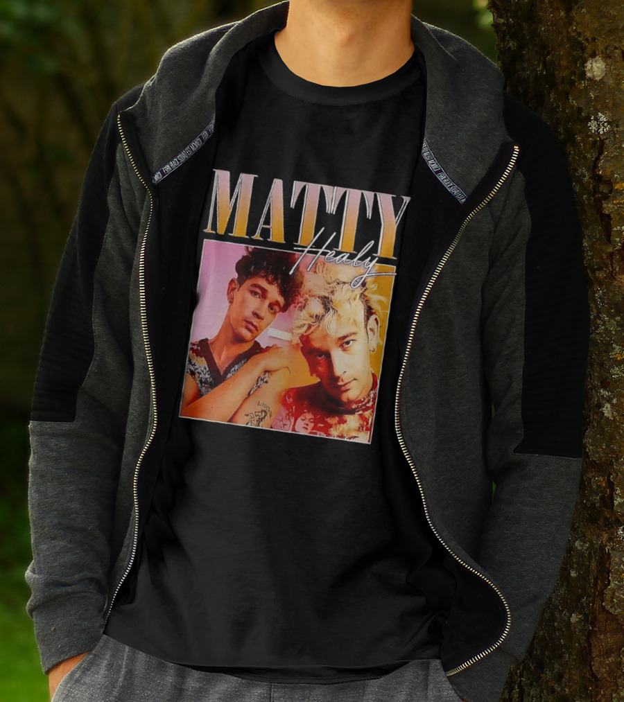 Matty Healy Retro Portrait Duo With Signature T-Shirt