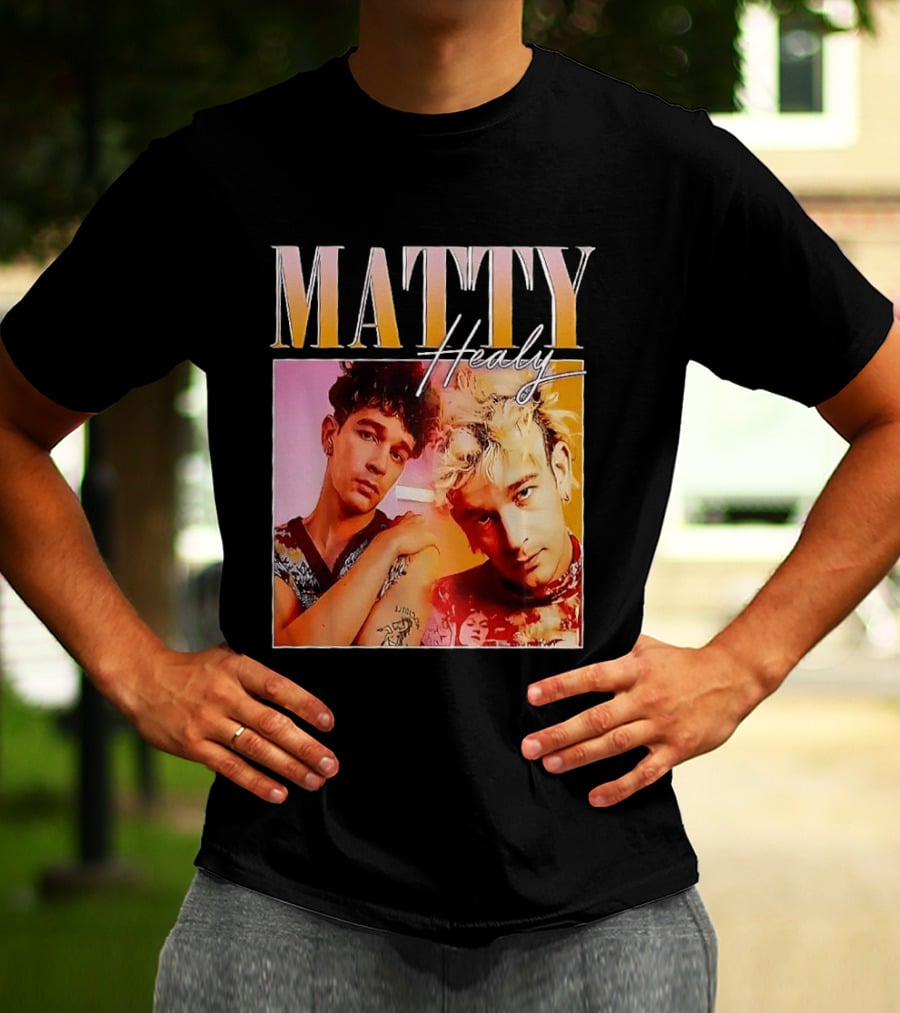 Matty Healy Retro Portrait Duo With Signature T-Shirt