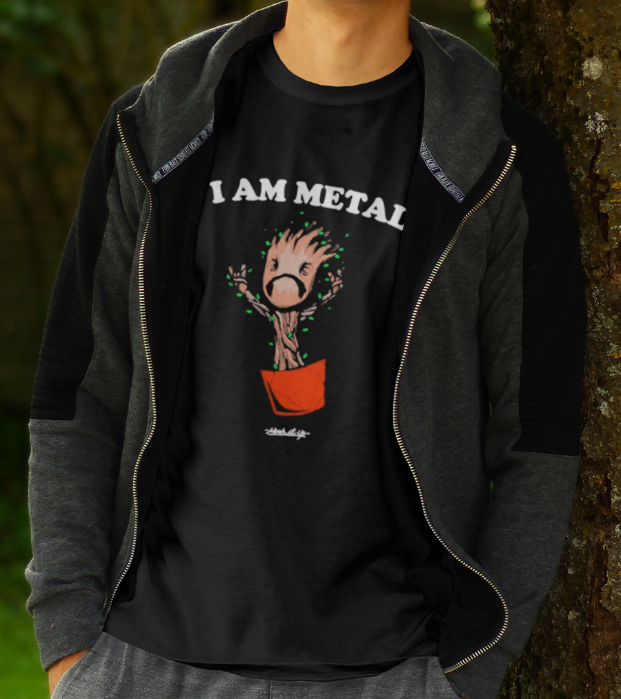 I Am Metal Mosh It Up Dancing Potted T-Shirt