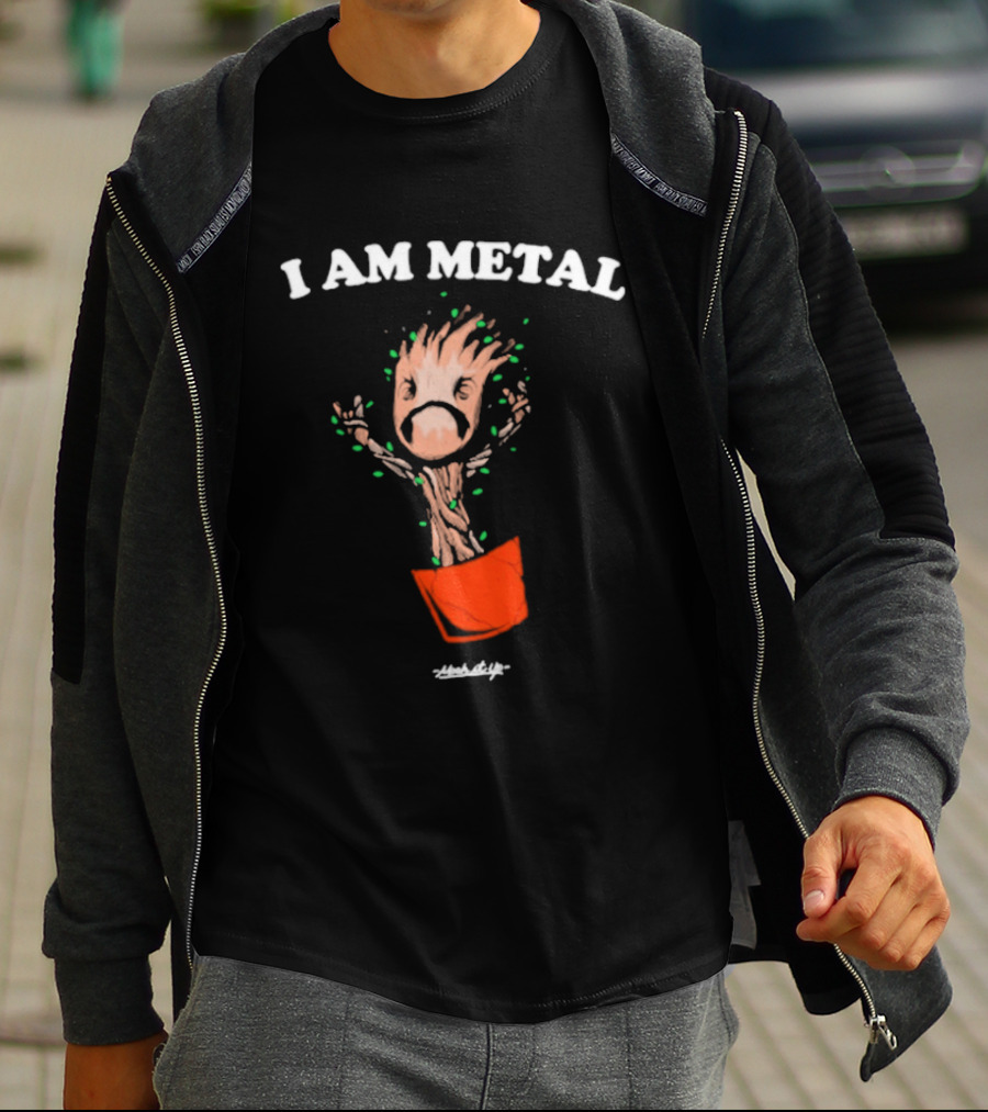 I Am Metal Mosh It Up Dancing Potted T-Shirt