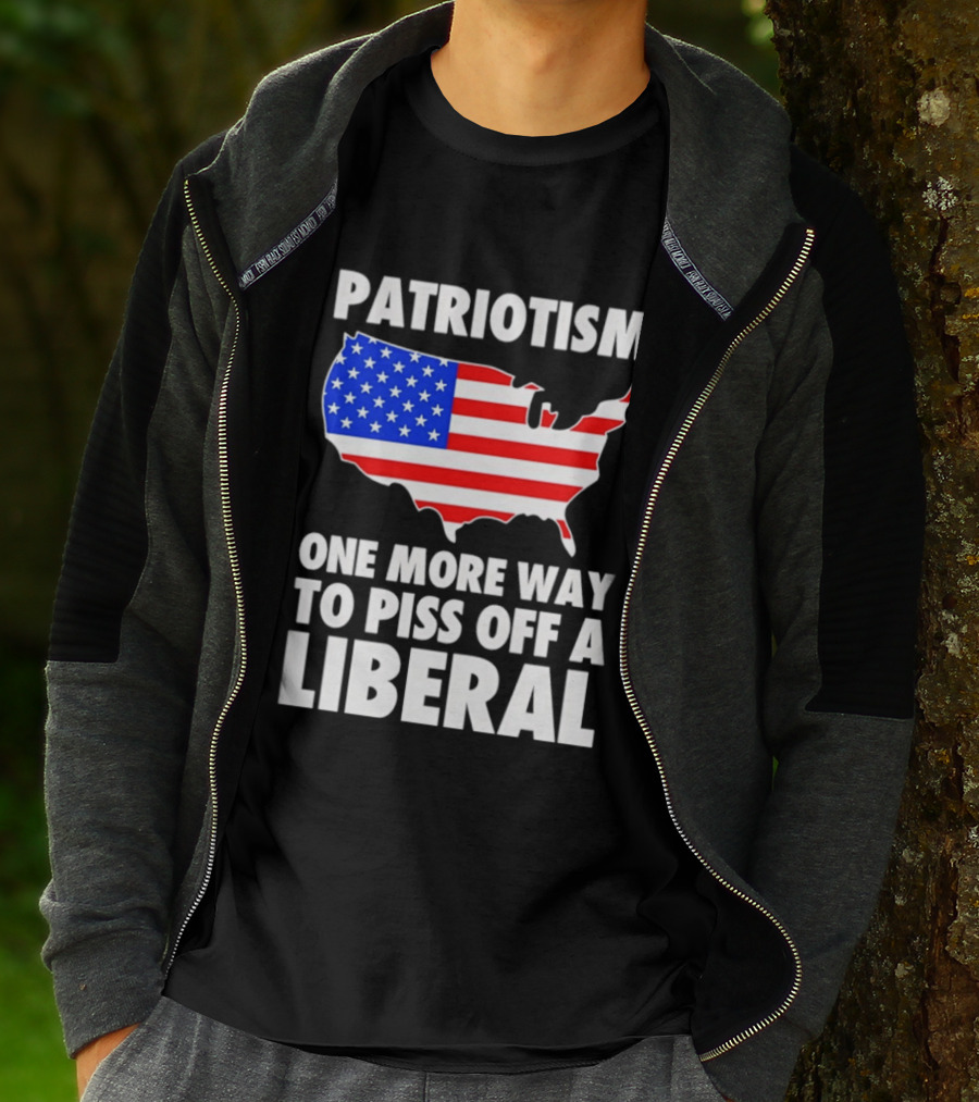 Patriotism America Flag Map One More Way To Piss Off A Liberal T-Shirt
