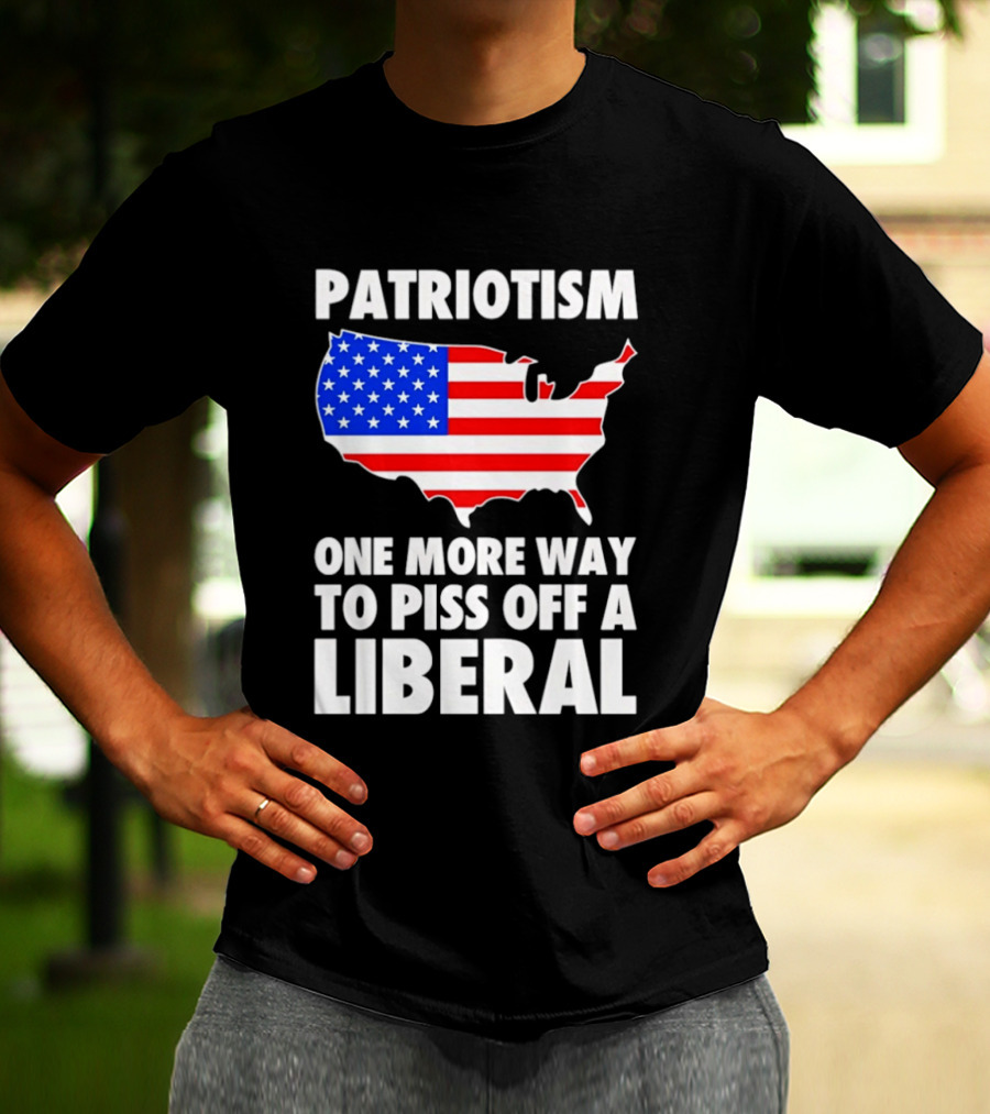 Patriotism America Flag Map One More Way To Piss Off A Liberal T-Shirt