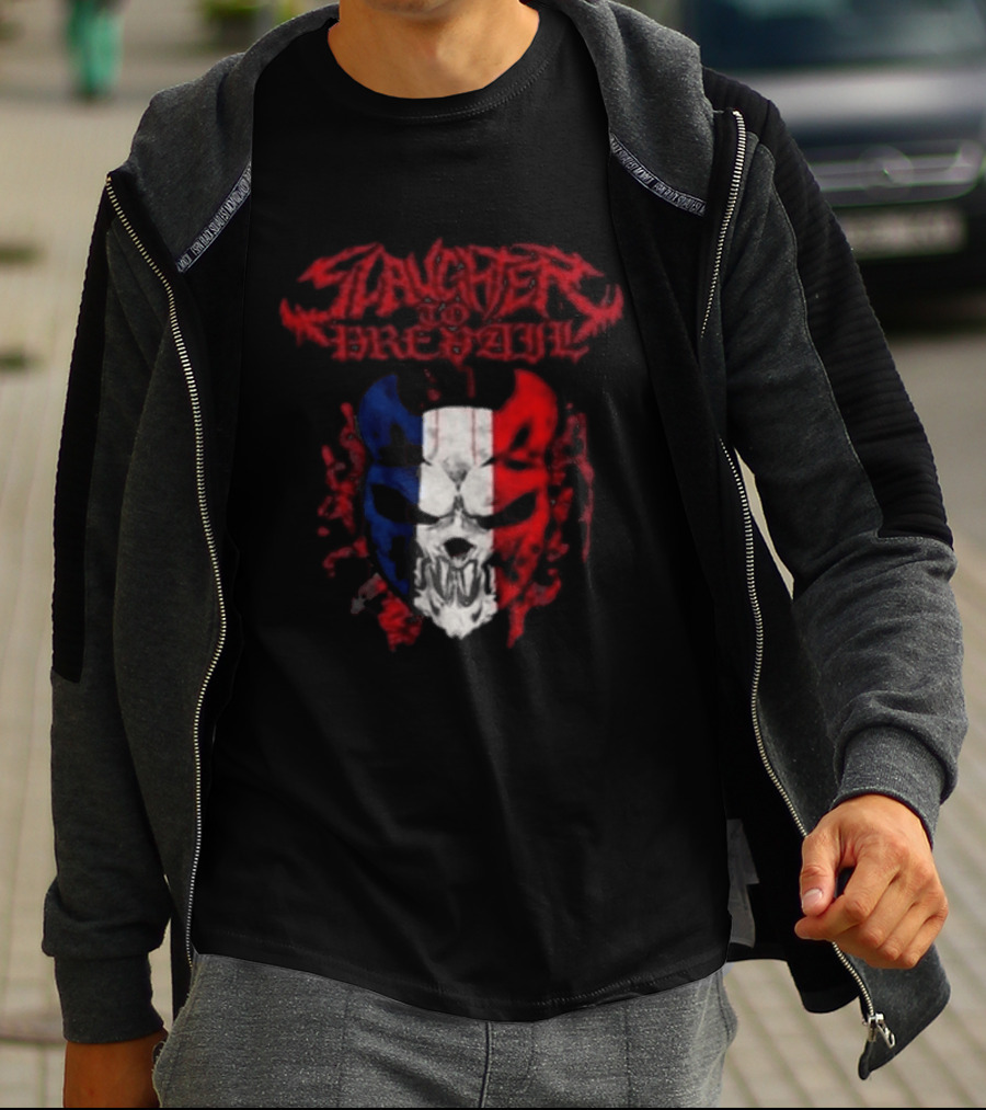 Slaughter To Prevail Mask Paris Pop Up Bataclan France 12 January 2026 Grizzly Winter Tour T-Shirt