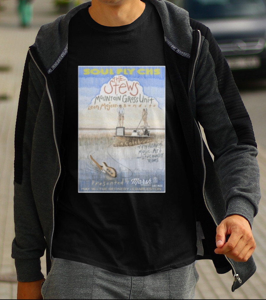 Soul Fly CHS The Stews Mountain Grass Unit Leon Majcen Bandito May 16 The Refinery Charleston T-Shirt