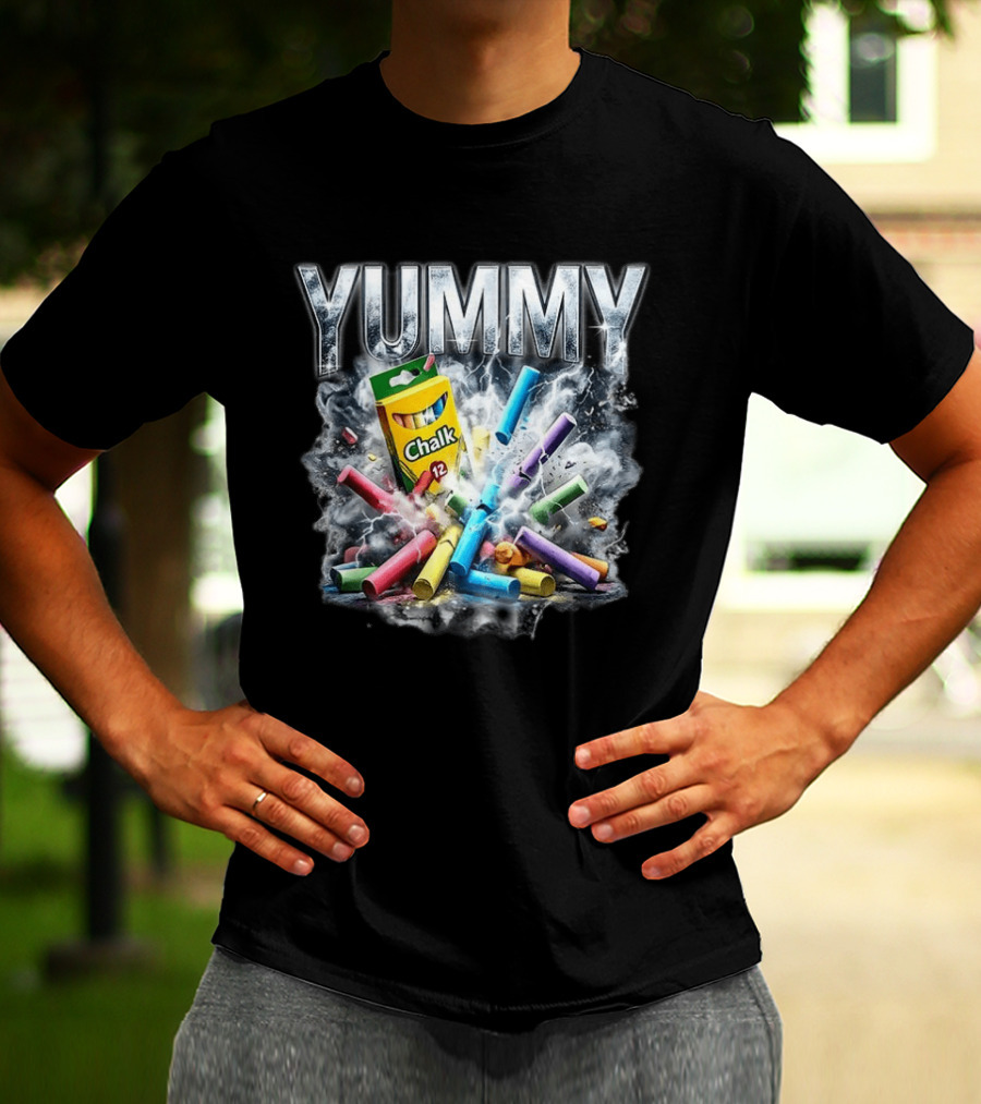 Yummy Chalk Explosion 12 Pack Colorful Creativity T-Shirt