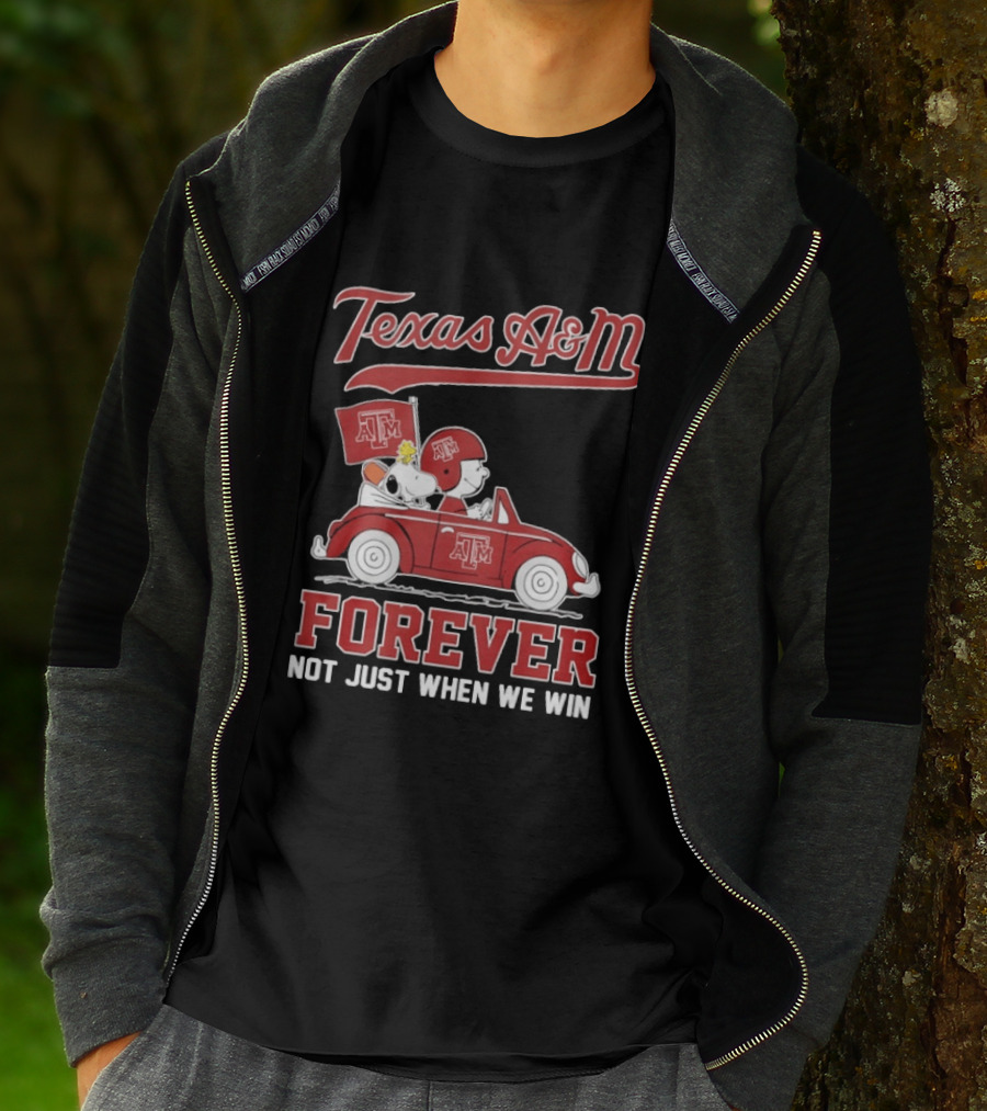 Texas A&M Snoopy And Charlie Brown Forever Not Just When We Win T-Shirt