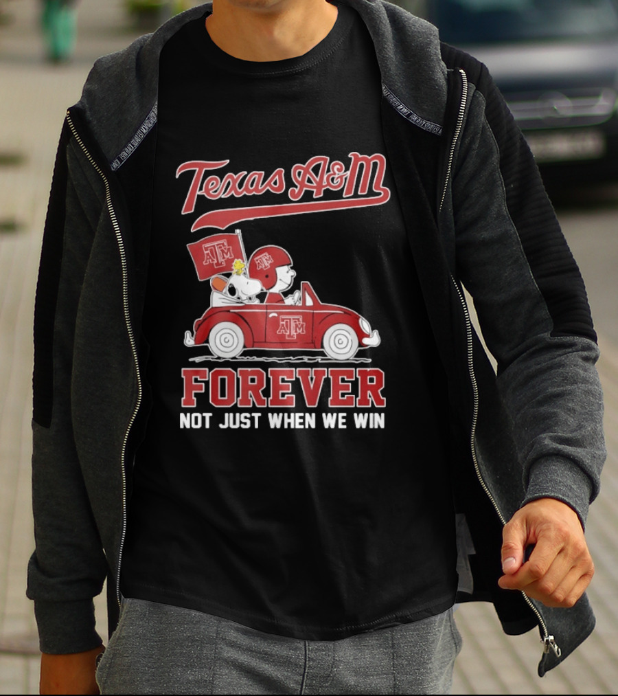 Texas A&M Snoopy And Charlie Brown Forever Not Just When We Win T-Shirt