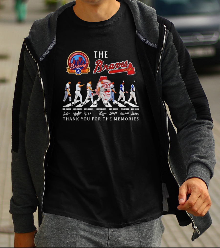The Braves Abbey Road 1966 2026 Anniversary Thank You For The Memories Signatures T-Shirt