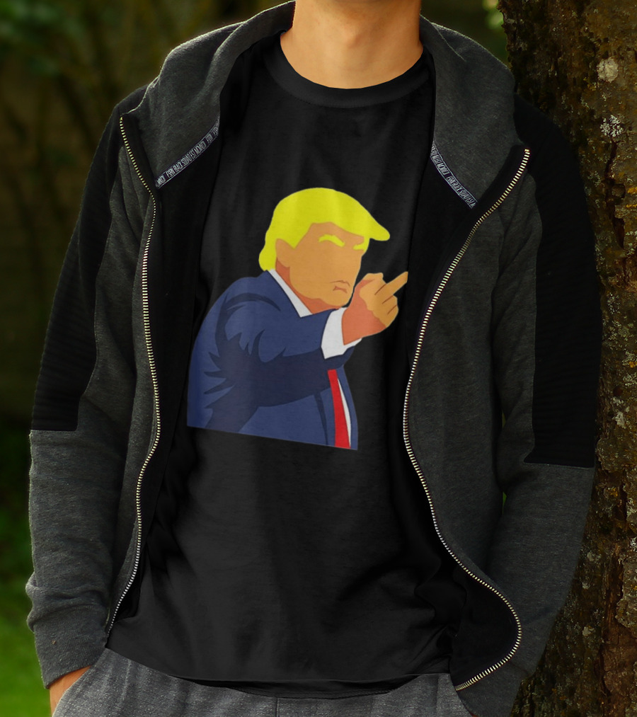 Trump Golden Leader One Finger Salute Iconic Gesture T-Shirt