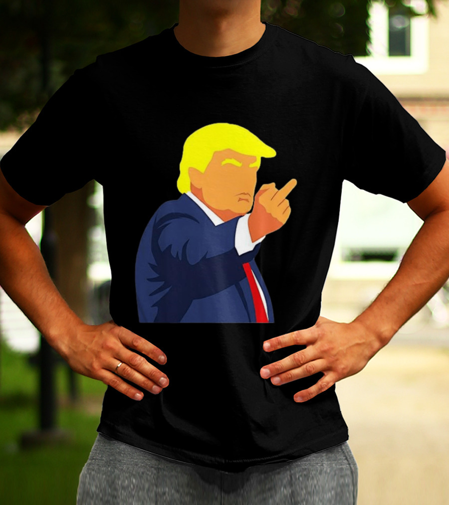 Trump Golden Leader One Finger Salute Iconic Gesture T-Shirt