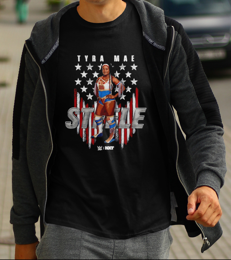 Tyra Mae Steele WWE NXT American Flag Stars T-Shirt