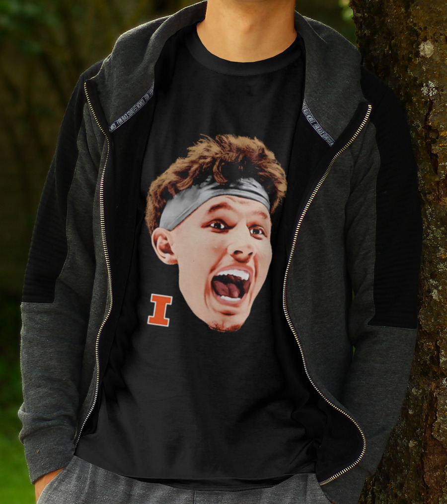 Zvonimir Ivisic Illinois Fighting Illini Big Head Caricature I T-Shirt