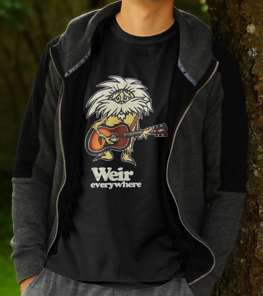 Weir Everywhere Cartoon Character Playing Guitar Grateful Dead T-Shirt