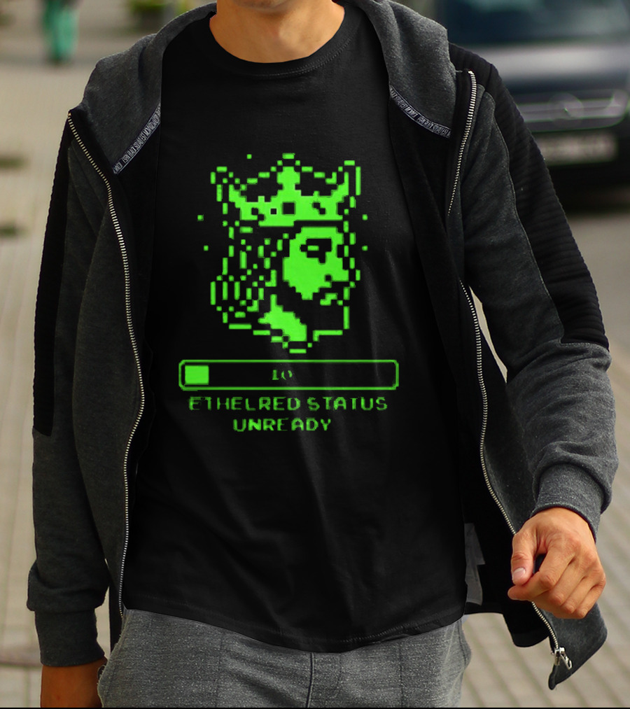 Ethelred Status Unready King Of The English Pixel Art Crown T-Shirt