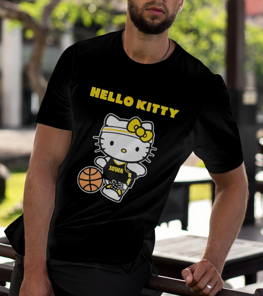Hello Kitty Iowa Basketball Team Collaboration T-Shirt