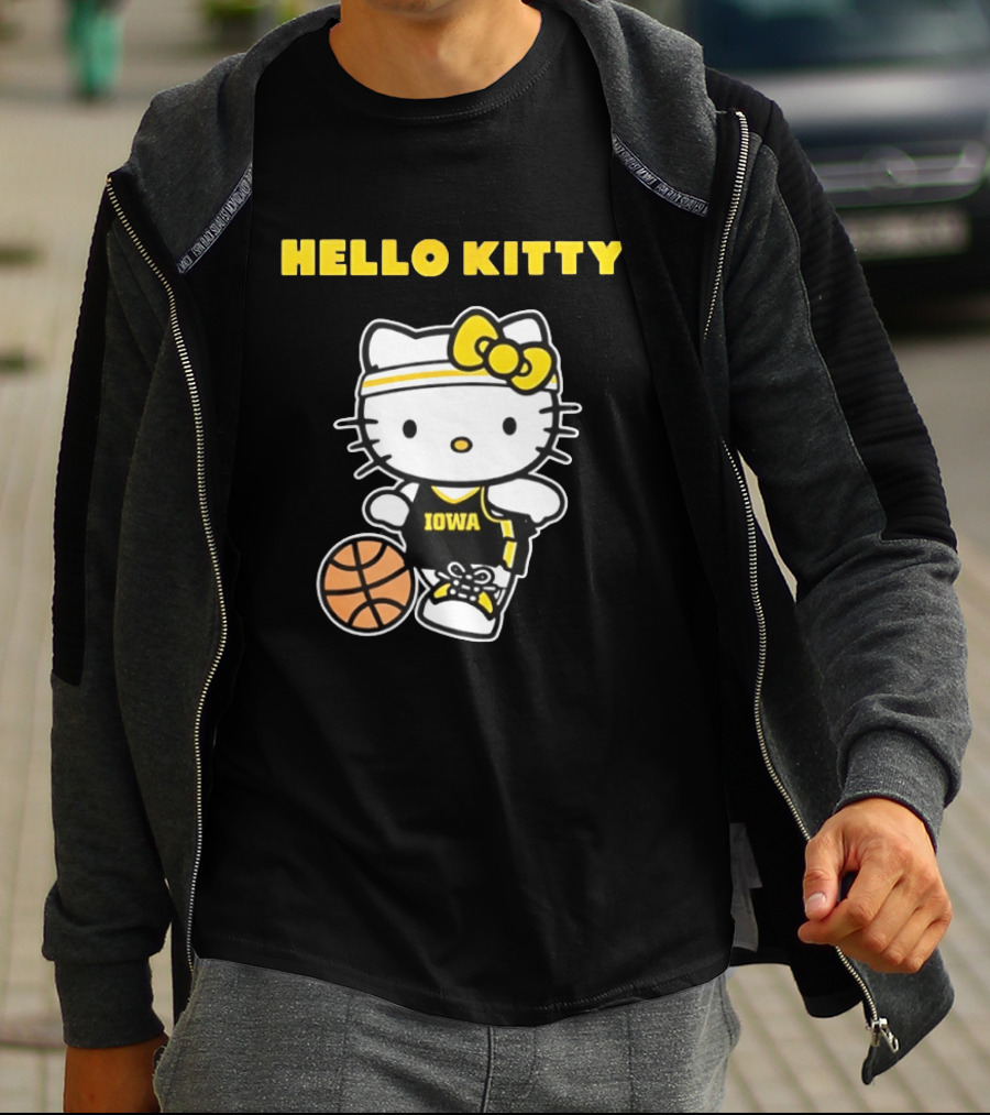 Hello Kitty Iowa Basketball Team Collaboration T-Shirt