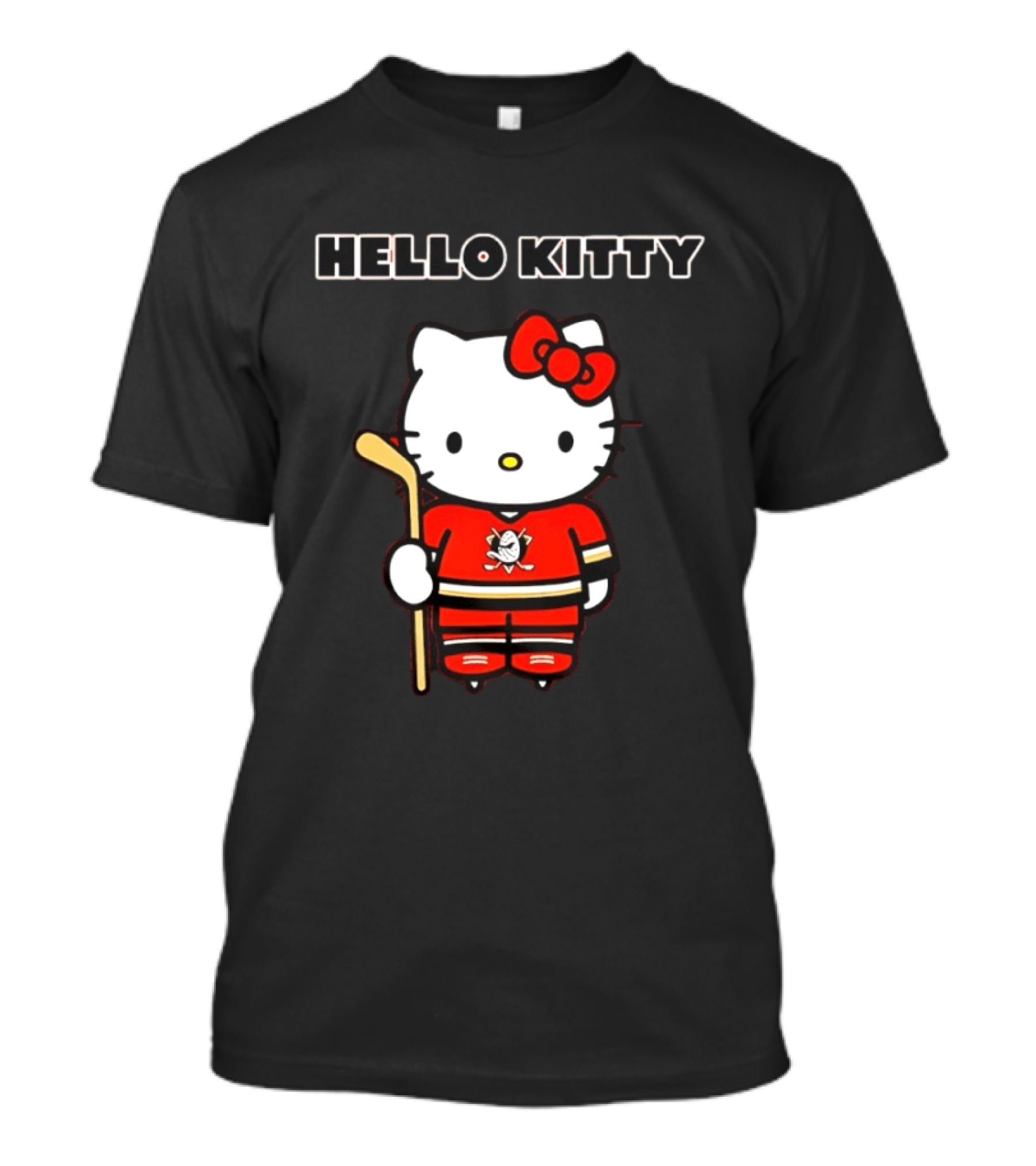 Hello Kitty Anaheim Ducks Collaboration Hockey T-Shirt