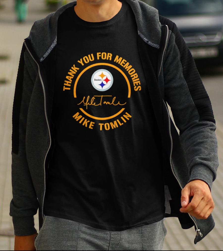 Thank You For Memories Mike Tomlin Pittsburgh Steelers T-Shirt