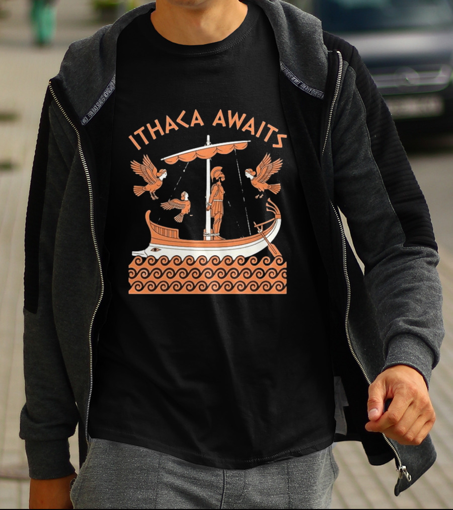 Ithaca Awaits Ancient Odyssey Journey Mythology T-Shirt
