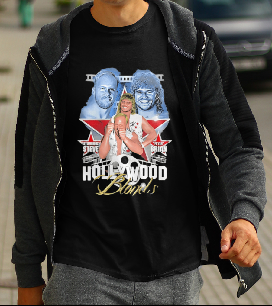 Stunning Steve Austin Flyin Brian Pillman Hollywood Blonds Wrestling Legends T-Shirt