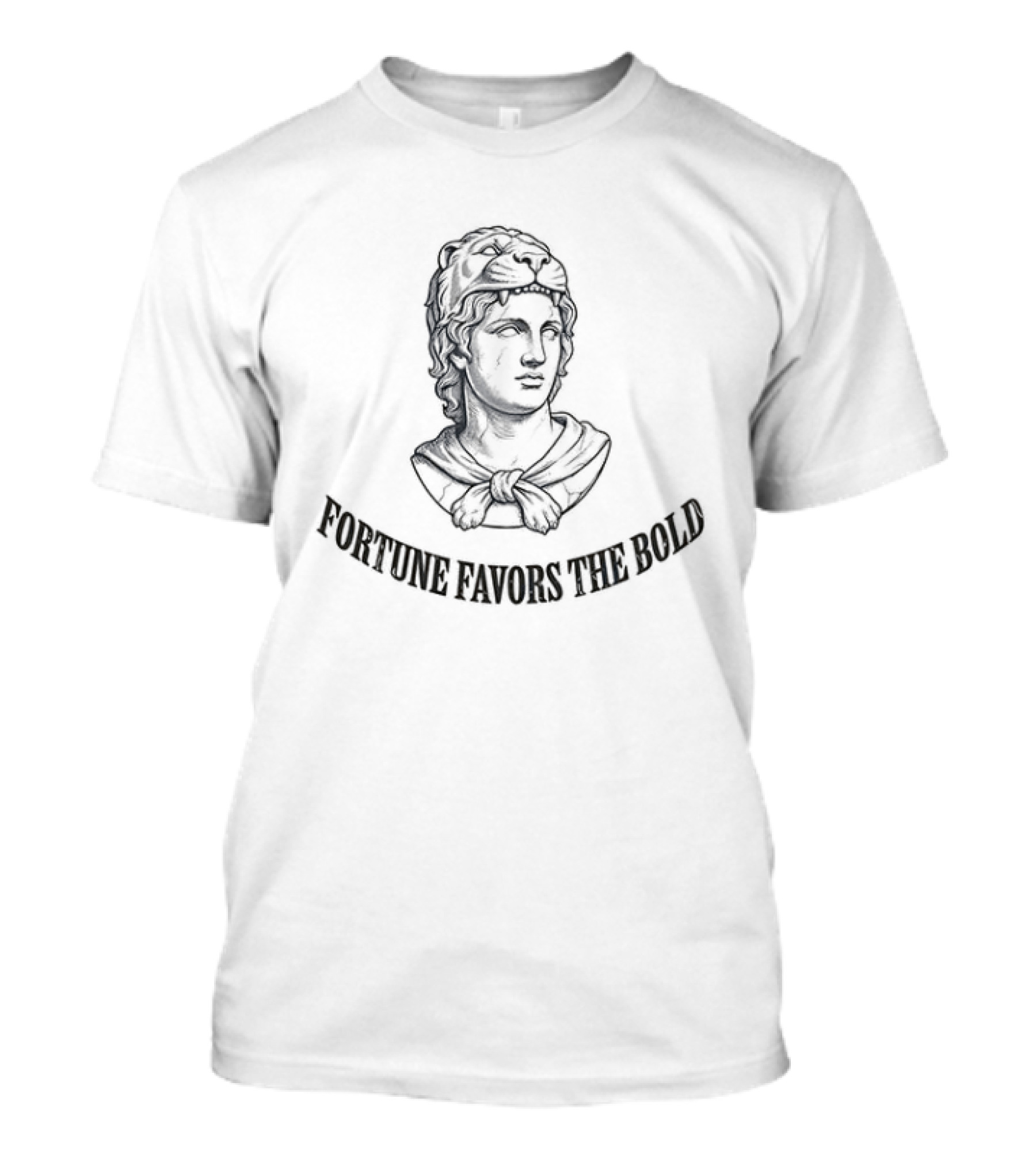 Alexander The Great Fortune Favors The Bold Statue T-Shirt