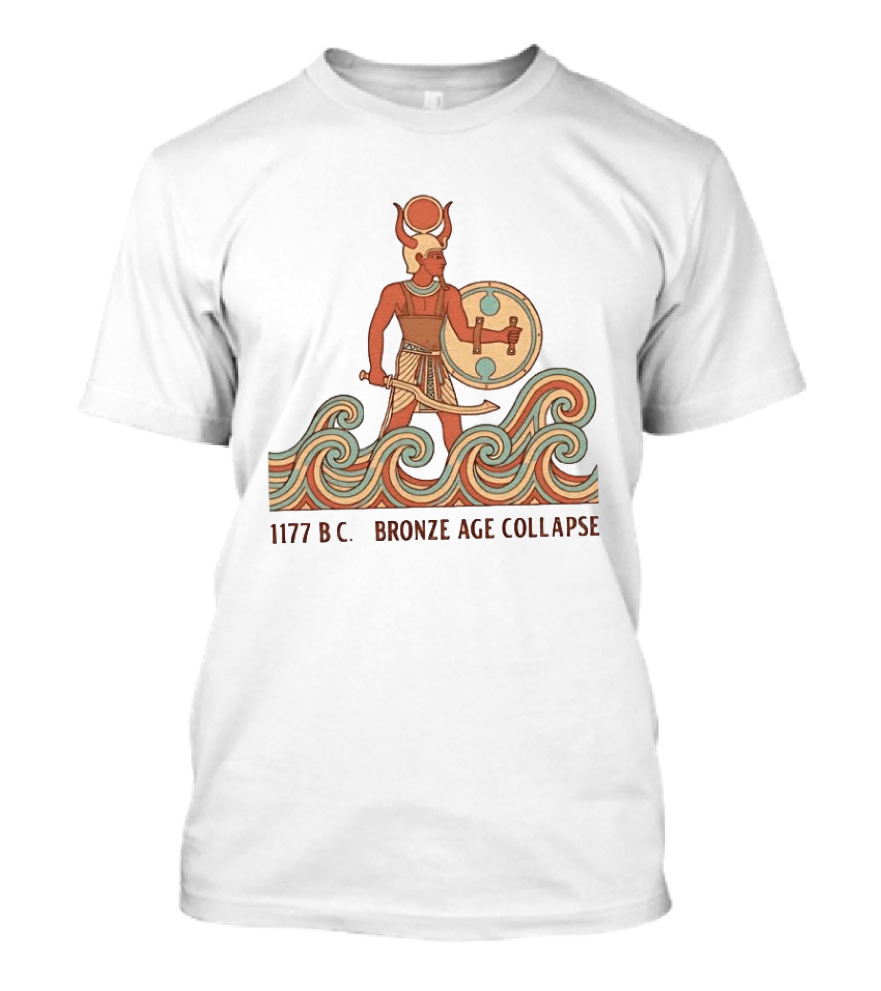 1177 BC Bronze Age Collapse Sea People Ancient Mediterranean Warrior T-Shirt