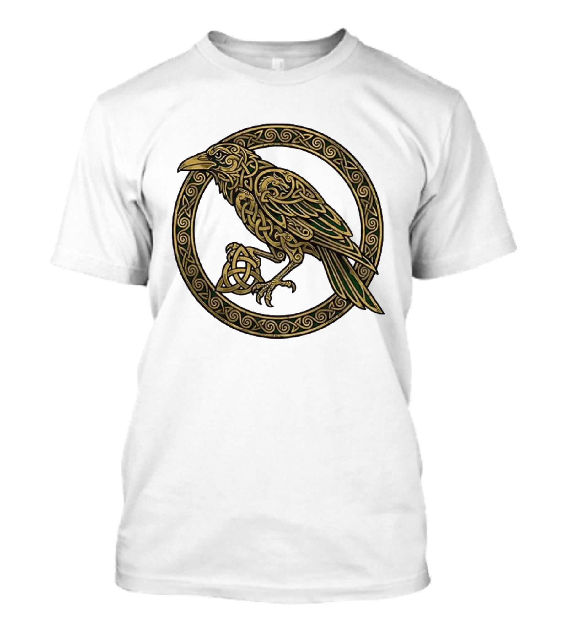 Celtic Raven Knot Northern Mythology Symbol With Intricate Viking T-Shirt