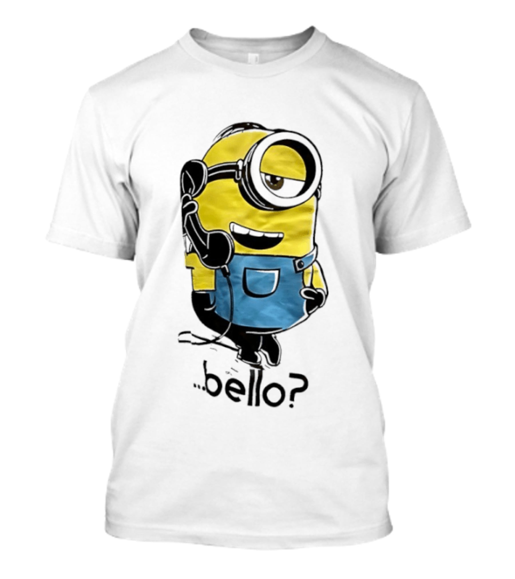 Despicable Me Minions Bello Yellow Character With Blue Overalls T-Shirt