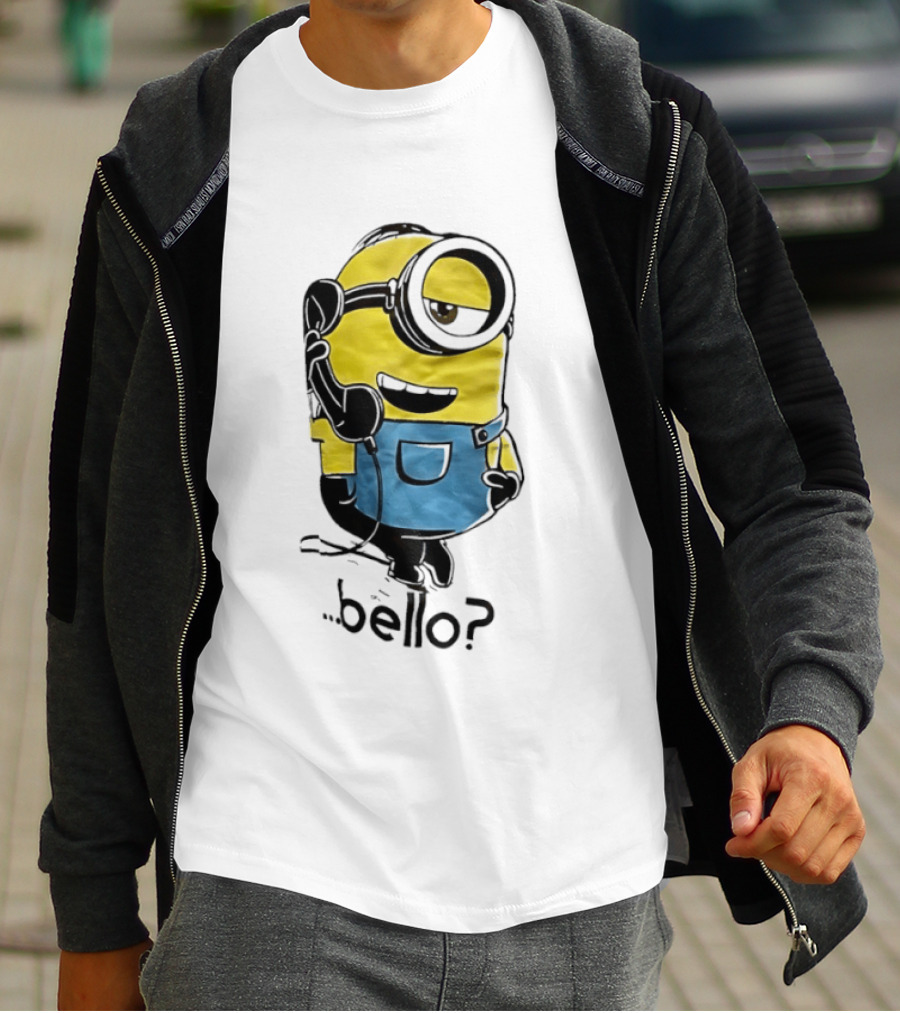 Despicable Me Minions Bello Yellow Character With Blue Overalls T-Shirt