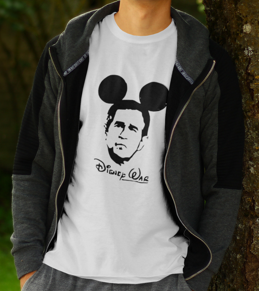 Disney War U.S. President George W. Bush Mickey Mouse Ears T-Shirt