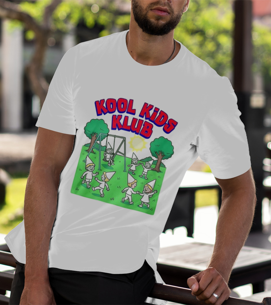 Kool Kids Klub Cartoon Playground Sun Swinging Scene T-Shirt