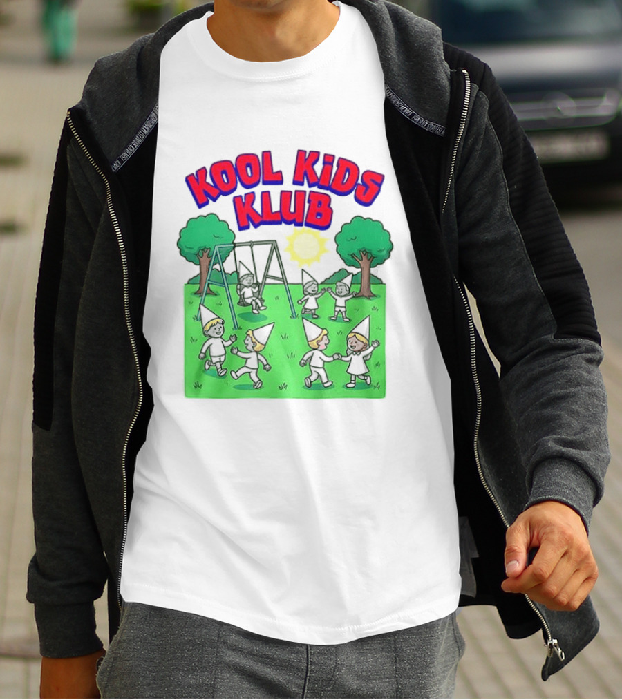 Kool Kids Klub Cartoon Playground Sun Swinging Scene T-Shirt