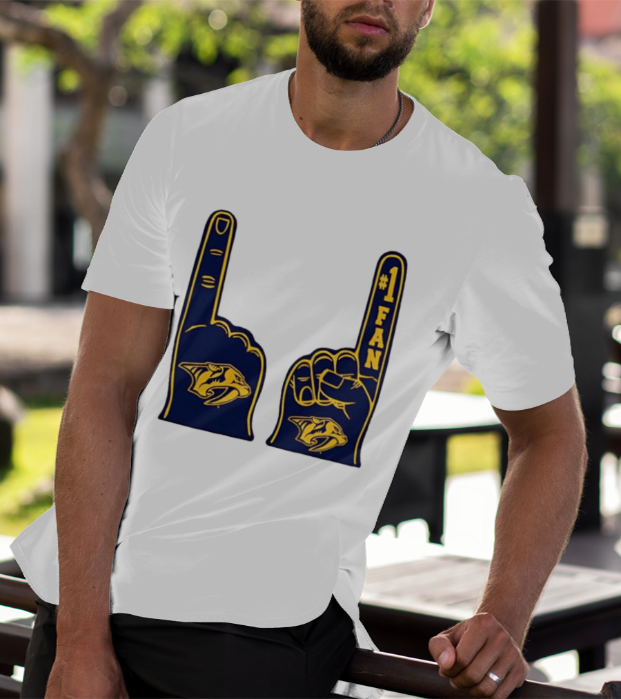 Nashville Predators #1 Fan Foam Finger T-Shirt