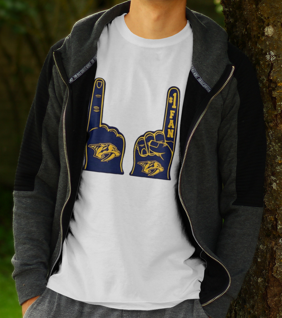 Nashville Predators #1 Fan Foam Finger T-Shirt