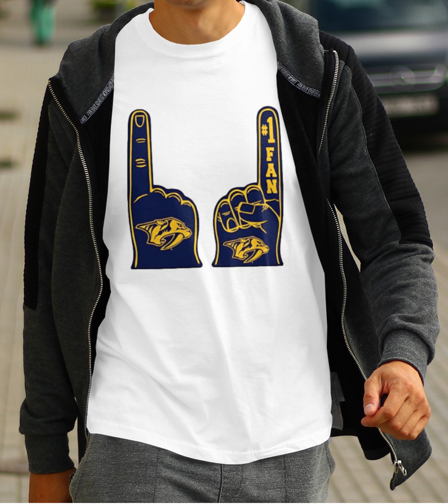 Nashville Predators #1 Fan Foam Finger T-Shirt