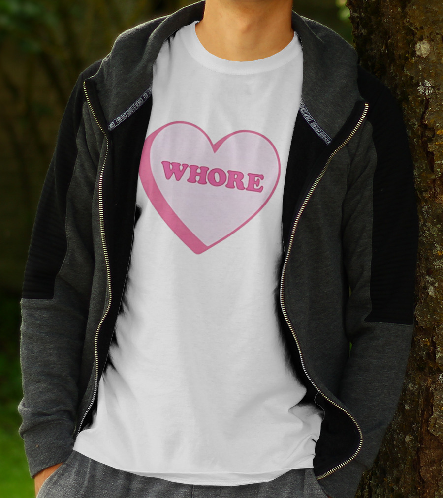 Whore Heart Pink Valentine Candy T-Shirt