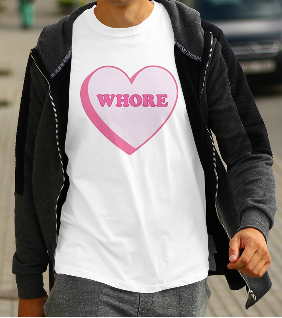 Whore Heart Pink Valentine Candy T-Shirt