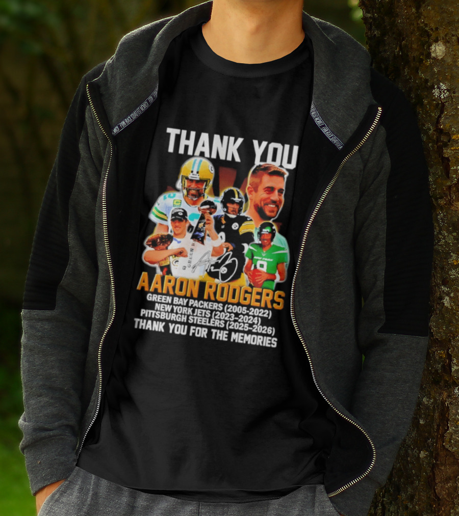 Thank You Aaron Rodgers Packers Jets Steelers Memories 2005 2023 T-Shirt