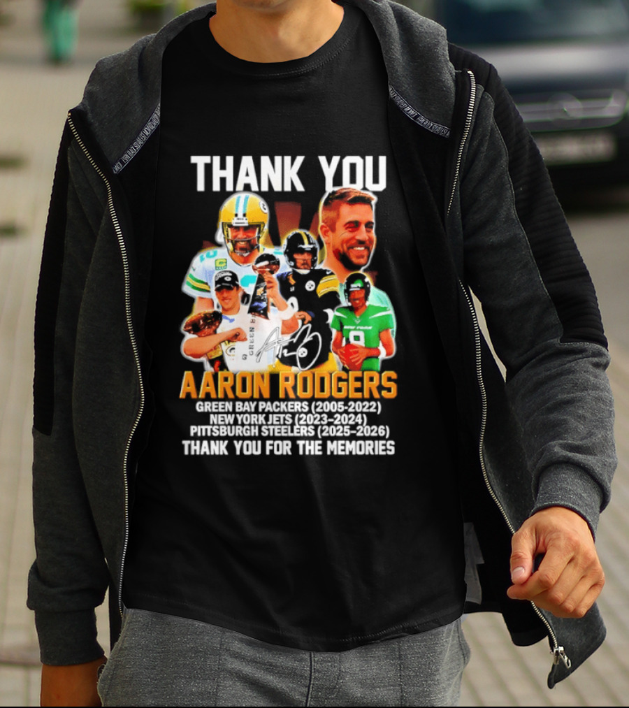 Thank You Aaron Rodgers Packers Jets Steelers Memories 2005 2023 T-Shirt