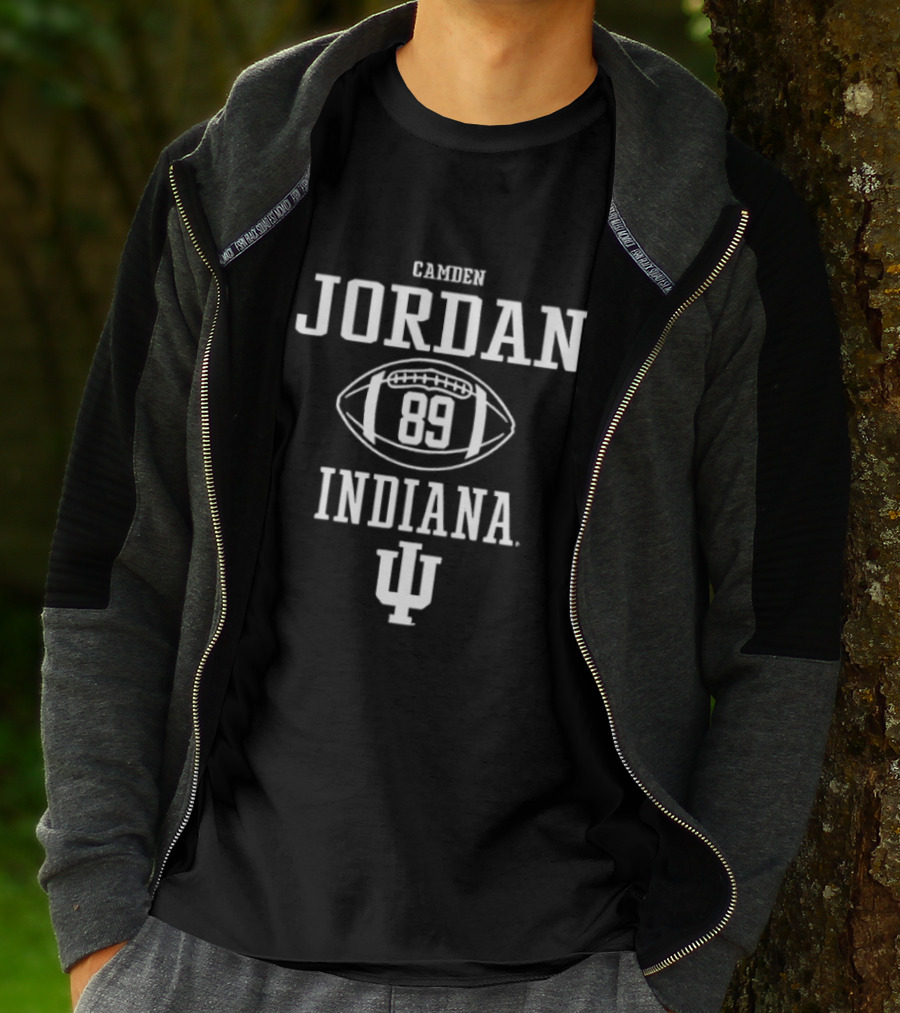 Camden Jordan 89 Indiana Hoosiers IU Football T-Shirt