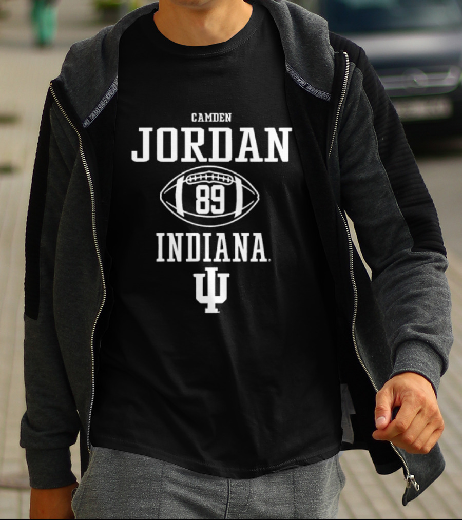 Camden Jordan 89 Indiana Hoosiers IU Football T-Shirt