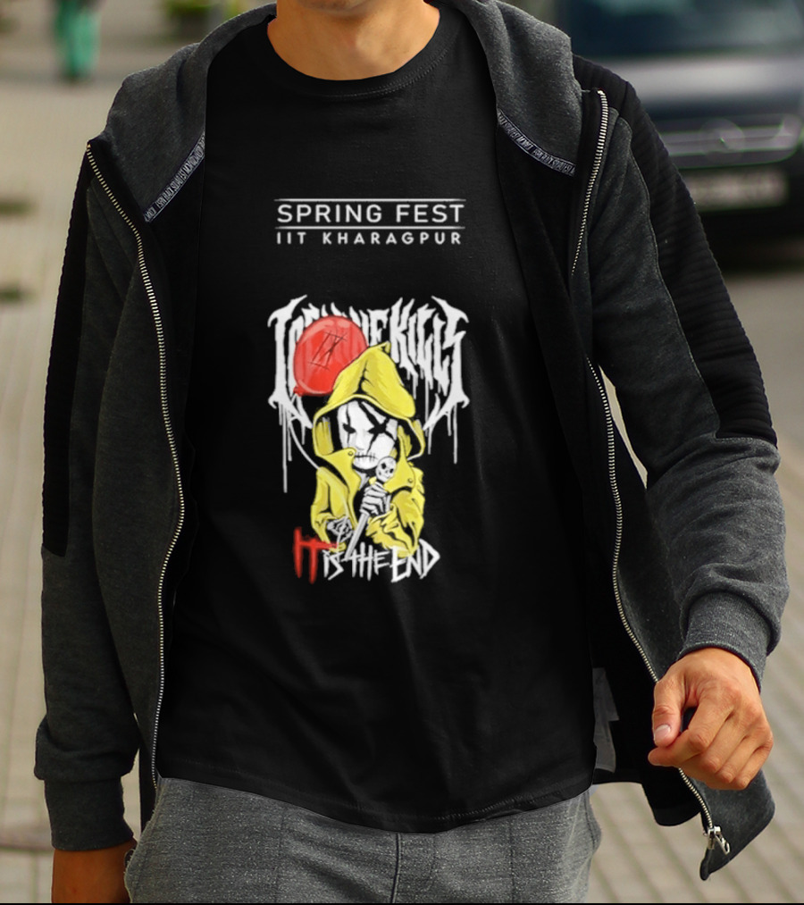 Spring Fest IIT Kharagpur Ice Nine Kills Clown Yellow Raincoat T-Shirt