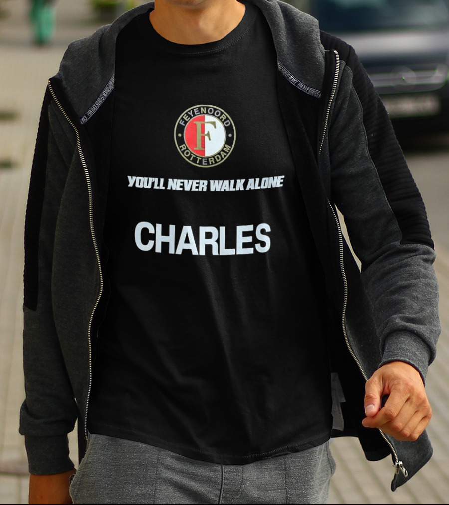 Feyenoord Rotterdam You'll Never Walk Alone Charles T-Shirt