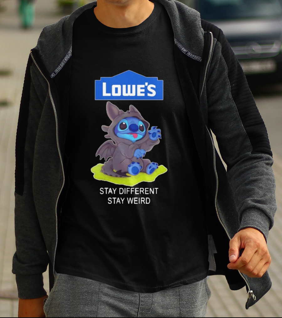 Lowe's Toothless Stitch Stay Different Stay Weird T-Shirt