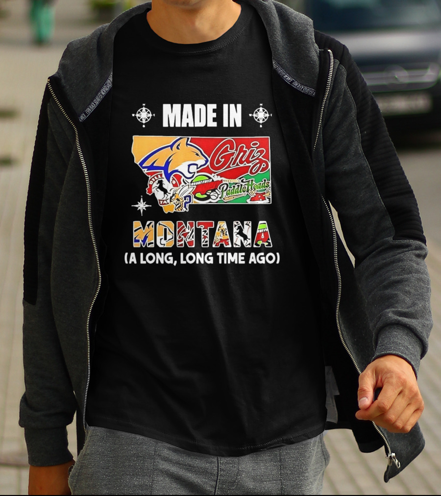 Made In Montana Griz PaddleHeads Team Collage A Long Long Time Ago T-Shirt