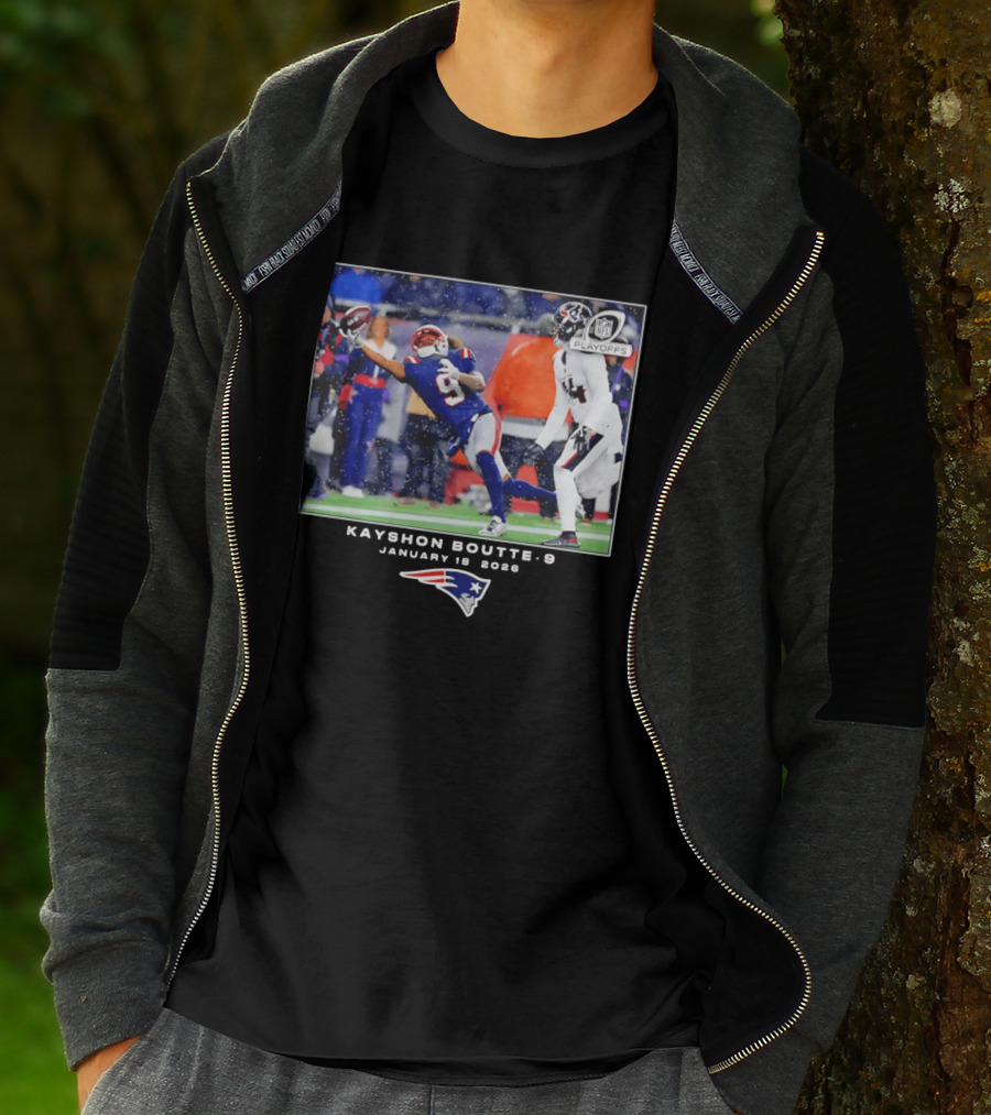 Kayshon Boutte New England Patriots January 18 2026 Playoffs T-Shirt